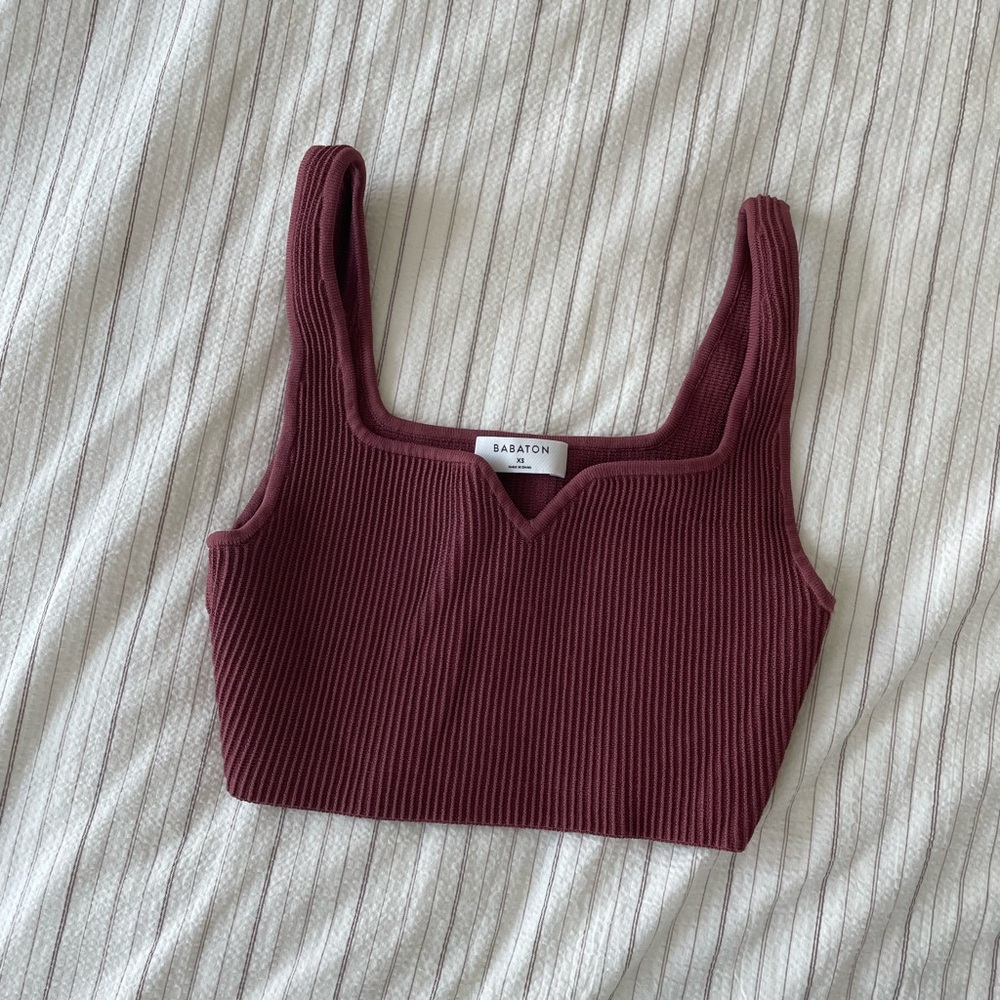 Babaton Sculpt Knit Notch Tank XS
